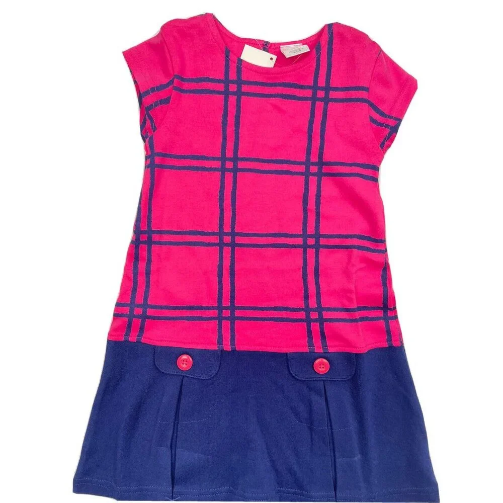 Gymboree Girls Drop Waist Dress Size 4 100% Cotton